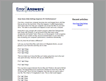 Tablet Screenshot of erroranswers.net